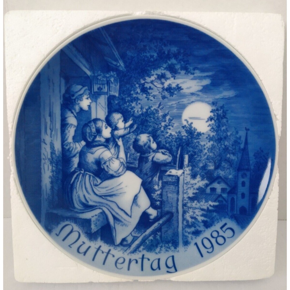 1985 Mother's Day MUTTERTAG Bareuther Bavaria Plate Rare Hard to Find Sunrise